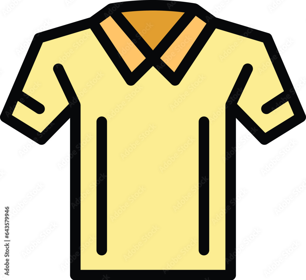 Short shirt icon outline vector. Sleeve fashion. Sport top color flat Short shirt icon outline vector. Sleeve fashion. Sport top color flat