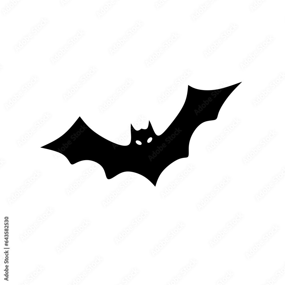 bat icon vector on white background.bat silhouette bat icon vector on white background.bat silhouette