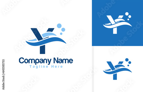 Vector a wave icon and Letter Y logo inspiration