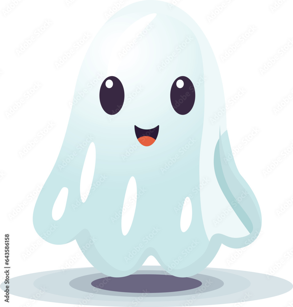 Spooky Ghost Vector Illustration - Halloween Design Spooky Ghost Vector Illustration - Halloween Design