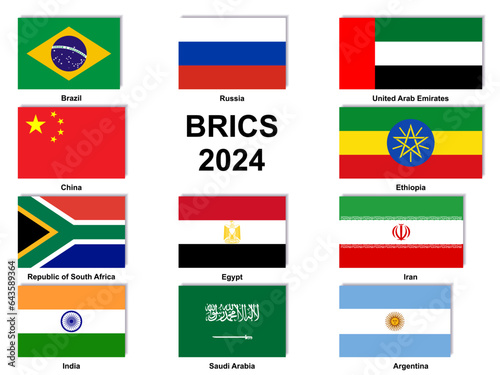 Set flags BRICS with names....