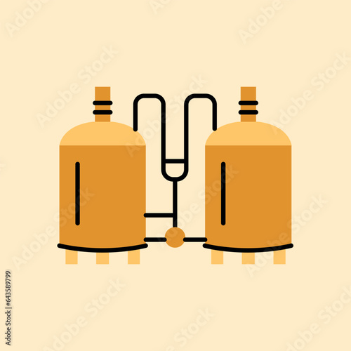 Brewing process color line icon.
