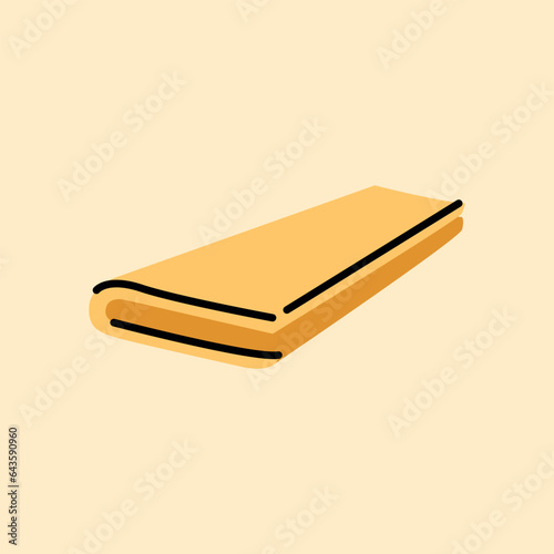 Puff pastry color line icon.