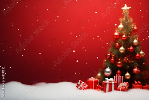 Merry Christmas and happy New Year background ai generated.