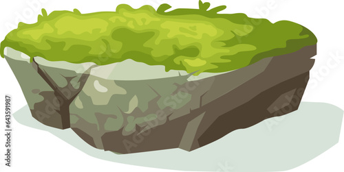 Moss On Old Gray Stone