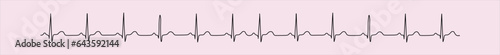 ECG Electrocardiogram show heart beat line. ECG. EKG. Vital sign. Medical healthcare symbol.