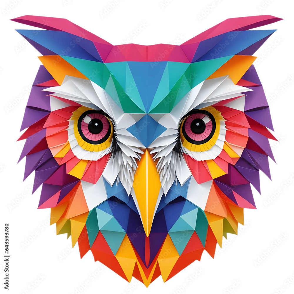 Obraz premium a colorful owl face