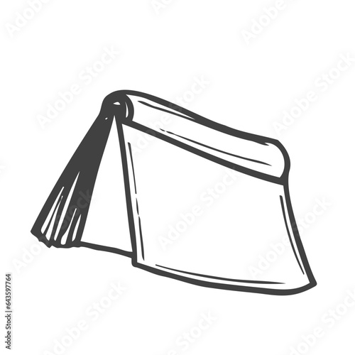 Doodle book sketch isolated on white background