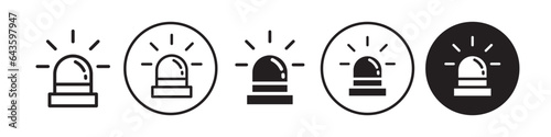 Pyrophore icon. Fire emergency siren of ambulance symbol. Flashing light bulb with blinking alarm vector. Glowing Warning Alert lamp of police logo
