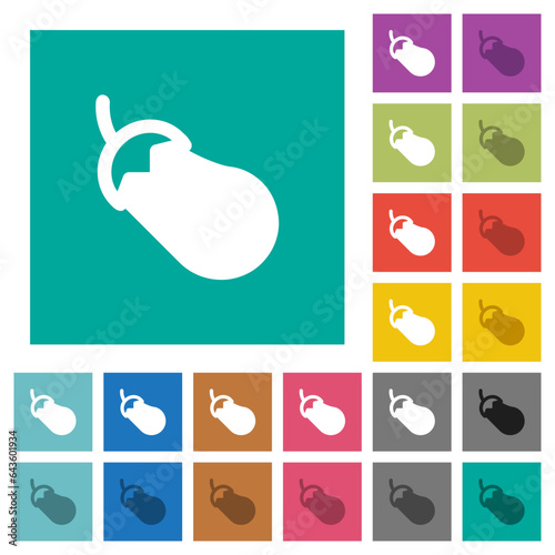 Eggplant solid square flat multi colored icons