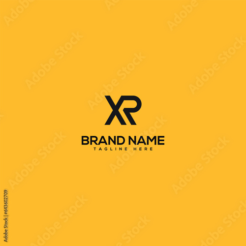 Abstract initial letter XR RX logo design template - vector.