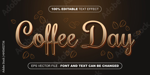 coffee day editable text effect