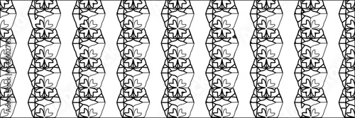 White background with striped shapes. Texture with figures from lines.Line shape design.Abstract background for web page, textures, card, poster, fabric, textile. Monochrome graphic repeating design.