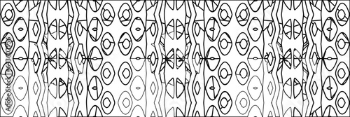 White background with striped shapes. Texture with figures from lines.Line shape design.Abstract background for web page, textures, card, poster, fabric, textile. Monochrome graphic repeating design.