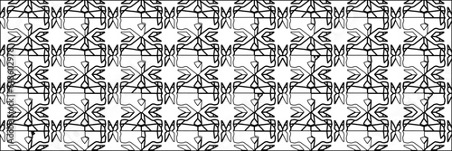 White background with striped shapes. Texture with figures from lines.Line shape design.Abstract background for web page, textures, card, poster, fabric, textile. Monochrome graphic repeating design.