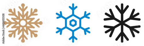 Snow element. Snowflake vector icon. Snow symbols. Snowflakes in modern flat design. Snow icons. Snowflake icon. Vector illustration