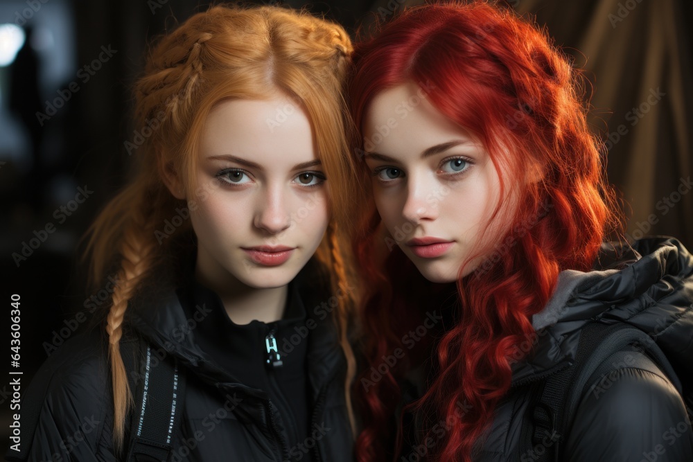 Naklejka premium twin sisters