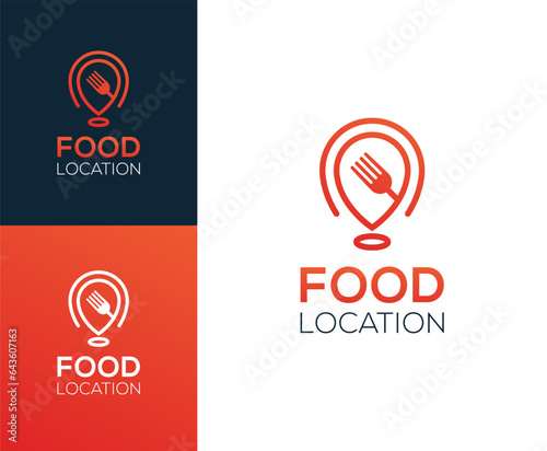 Food location logo design vector illustration inspiration