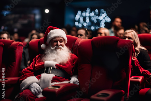 Photo of Santa Claus in the cinema