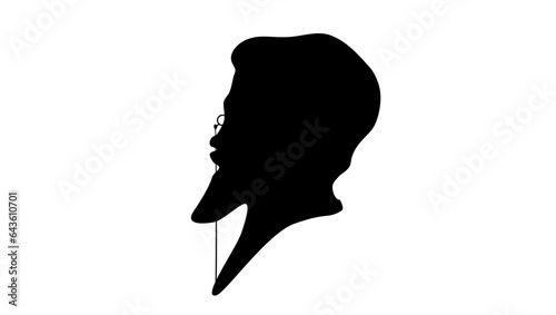 Anton Chekhov silhouette photo