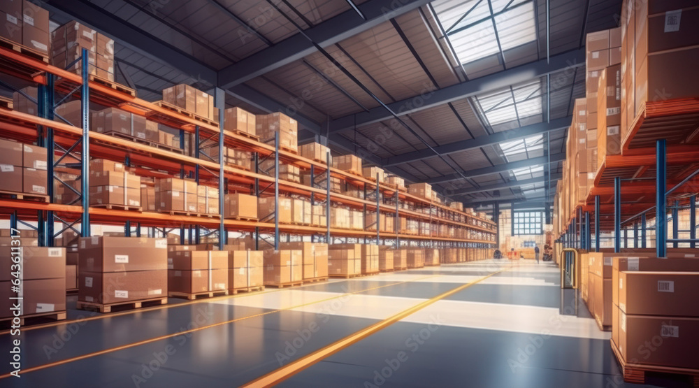 large warehouse with boxes
