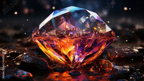 Diamond brilliant shining near Generative AI
