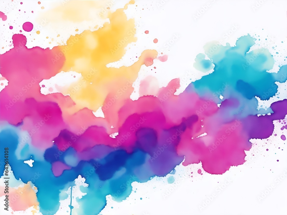 Abstract background with watercolor colorful splashes