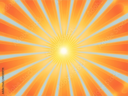 Orange sun rays pattern backgroun