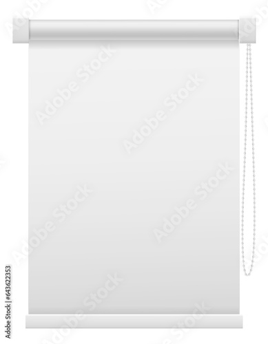 Tableau sur toile White roller blinds mockup. Window sun covering