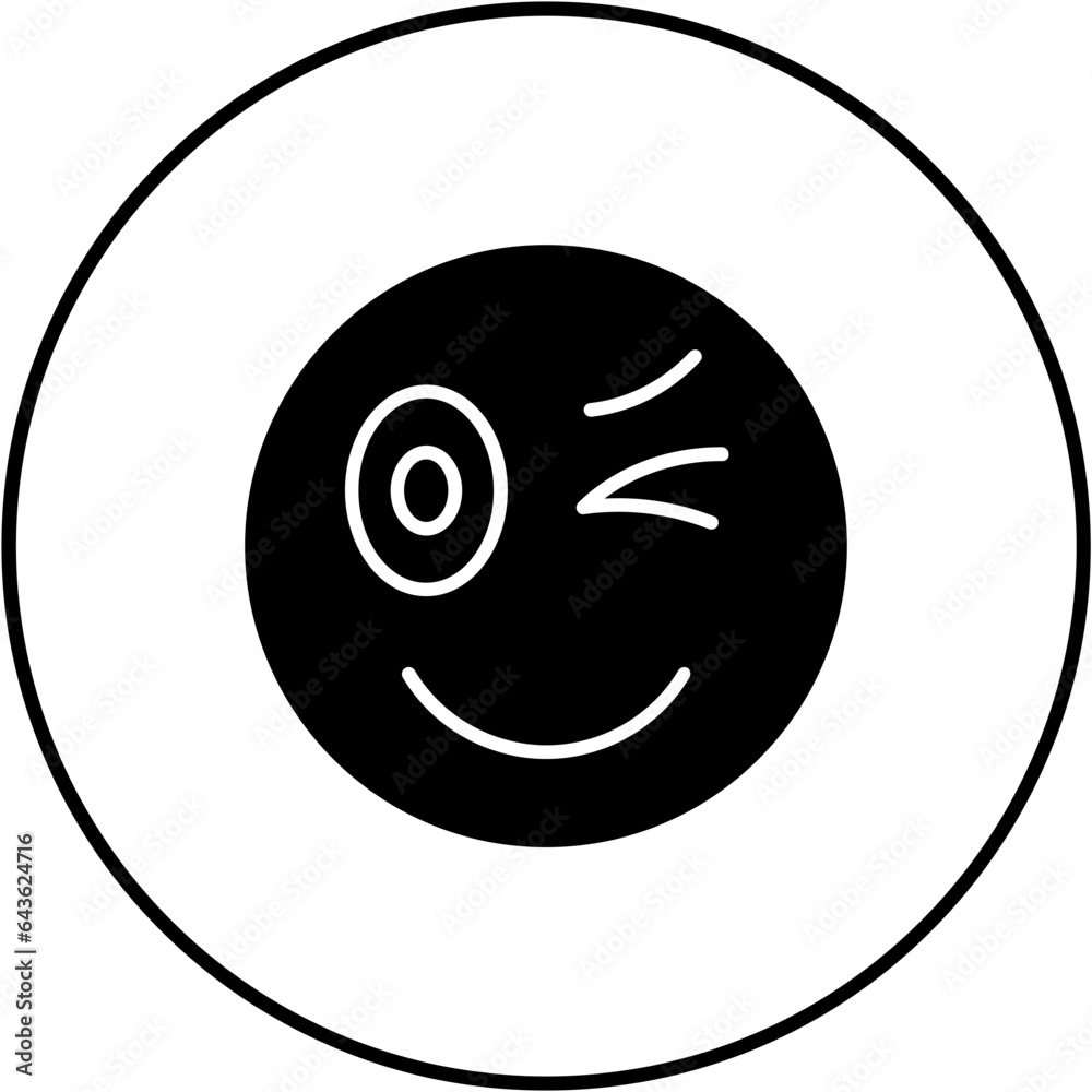 Fototapeta premium Wink Icon
