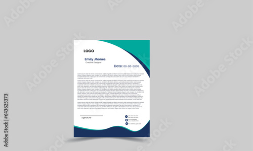 Professional business corporate letterhead design template 