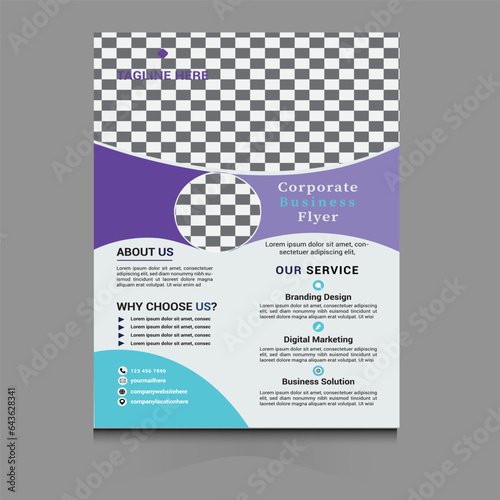 corporate business flyer design template photo