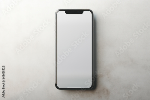 Obraz na płótnie Modern Smartphone Isolated on White Background, Generative Ai w salonie