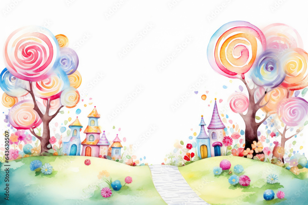 Sweet Dreams: Watercolor Candyland Wonderland Sweet Dreams: Watercolor Candyland Wonderland
