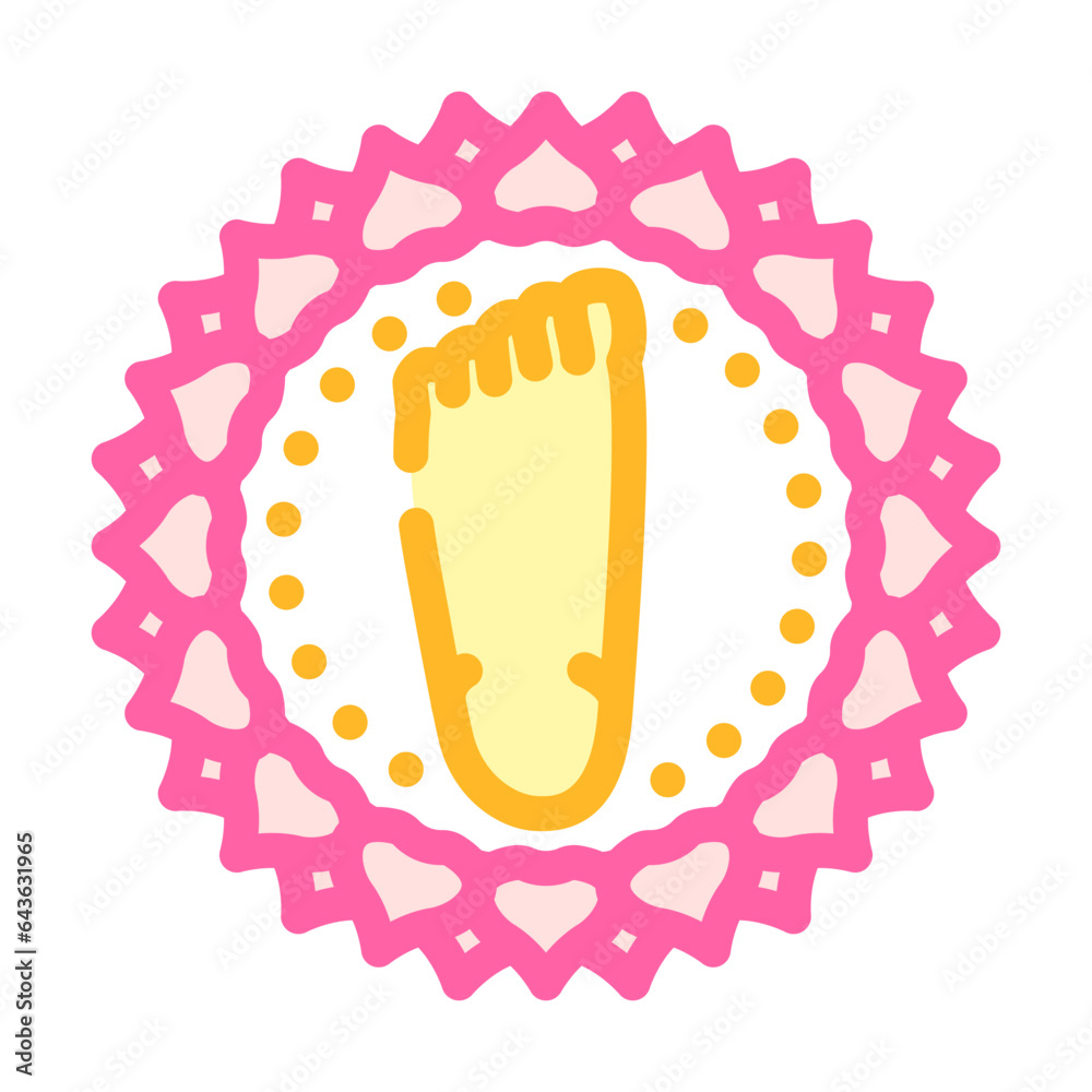 Fototapeta premium lotus feet divine feet color icon vector. lotus feet divine feet sign. isolated symbol illustration