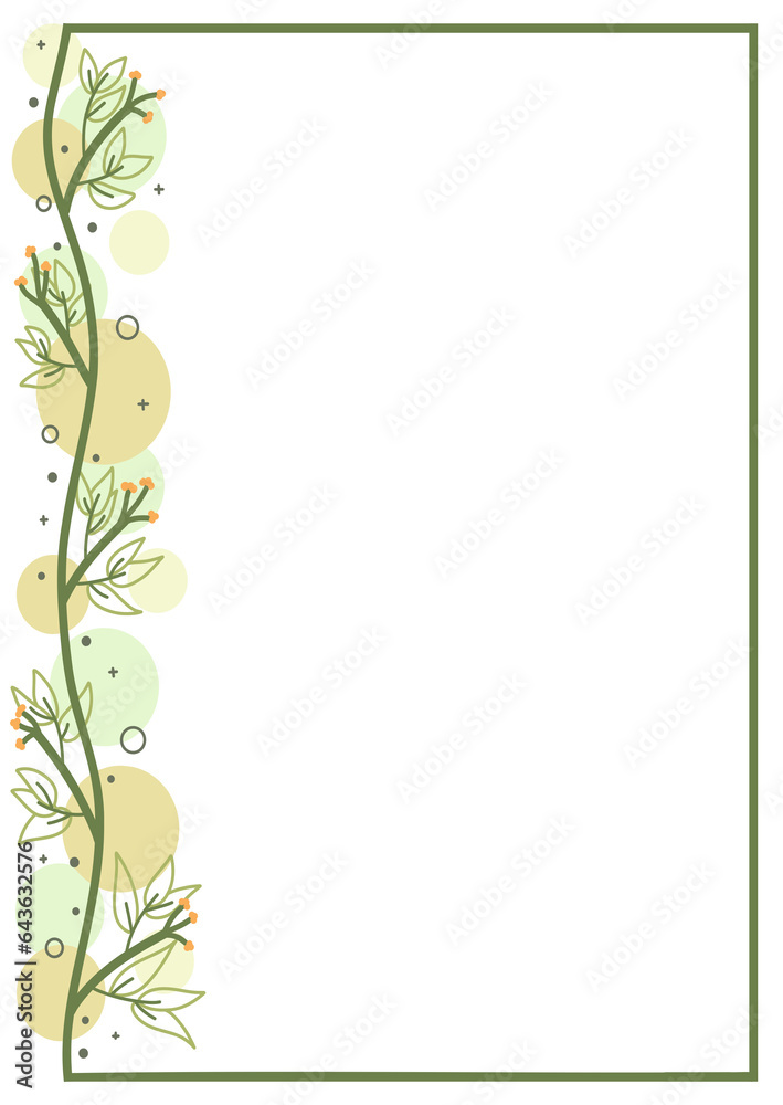 Obraz premium floral frame for text
