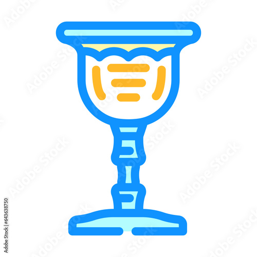 kiddush cup jewish color icon vector. kiddush cup jewish sign. isolated symbol illustration