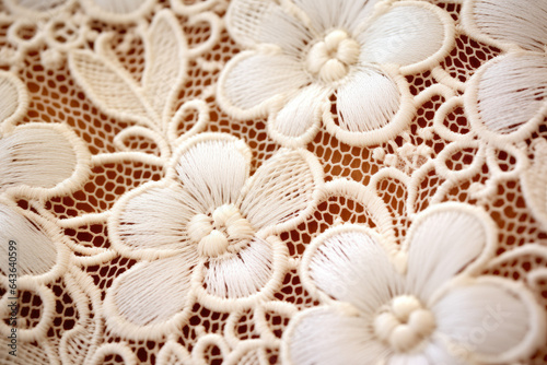 Intricate Details Unveiled: A Captivating Macro Shot of Exquisite Embroidered Lace