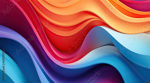abstract paper cut wavy liquid background layout design.