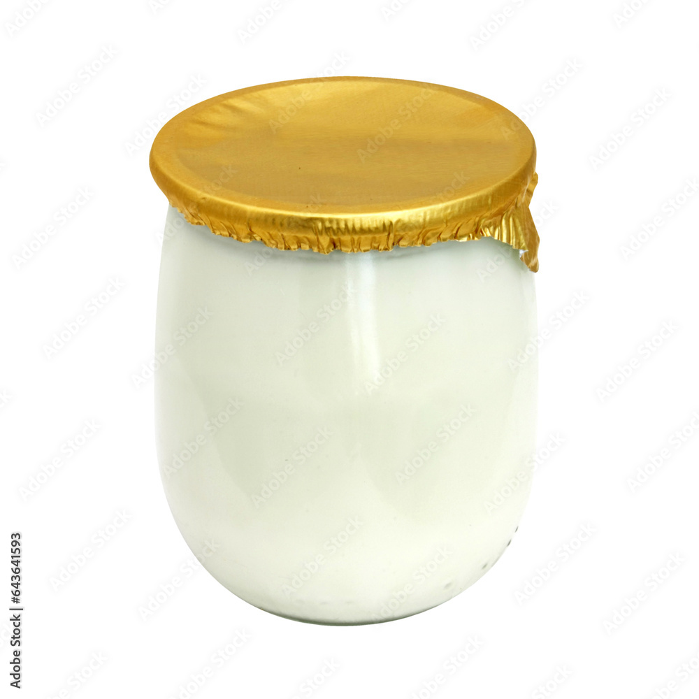 Natural yogurt / Transparent background
