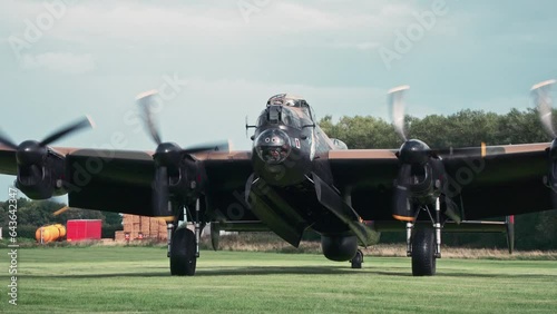 Video of the famous second world war Lincoln Bomber airplane