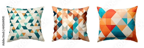 Throw Pillows, transparent background, isolated image, generative AI
