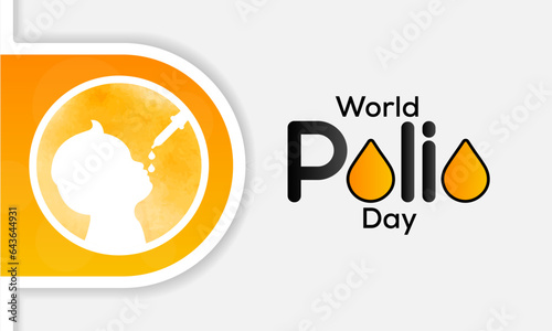 World Polio day is an annual observance held on October 24 to raise awareness about the global efforts to eradicate Polio, Vector illustration