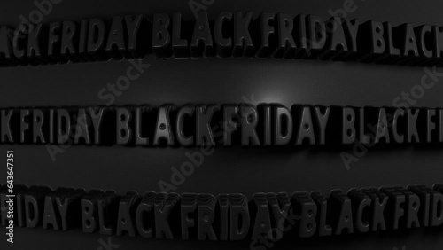Restrained elegance banner for sales on Black Friday. 3D banner for shops, web.