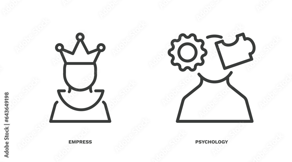 set of people and relation thin line icons. people and relation outline icons included empress, psychology vector. set of people and relation thin line icons. people and relation outline icons included empress, psychology vector.