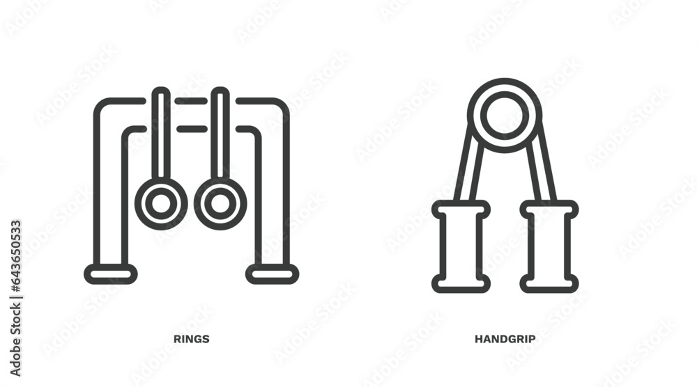 set of health and medical thin line icons. health and medical outline icons included rings, handgrip vector. set of health and medical thin line icons. health and medical outline icons included rings, handgrip vector.