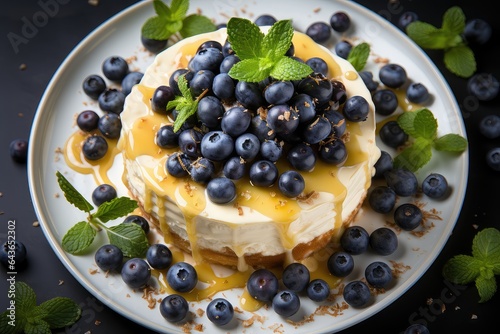 Homemade Blueberry lemon cheesecake