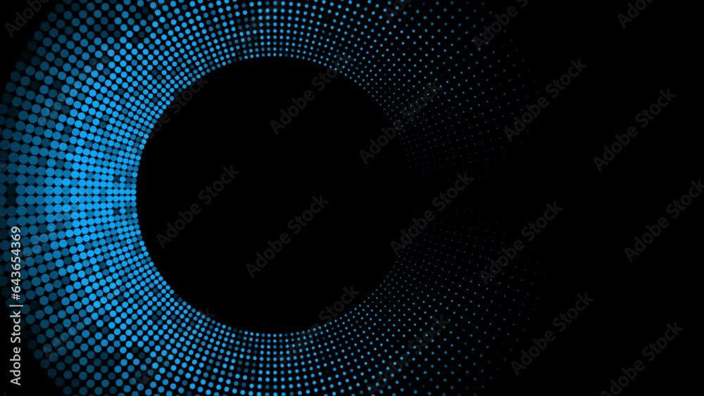 Futuristic minimal tech blue halftones dotted circles abstract ...