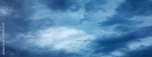 storm clouds timelapse sunny sky blue light watercolor background. Aquarelle painting brush effect card paper textured canvas cloudy smoke space for text, entertaining card, template. aquamarine color