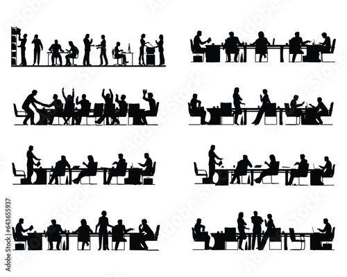 people meeting silhouette